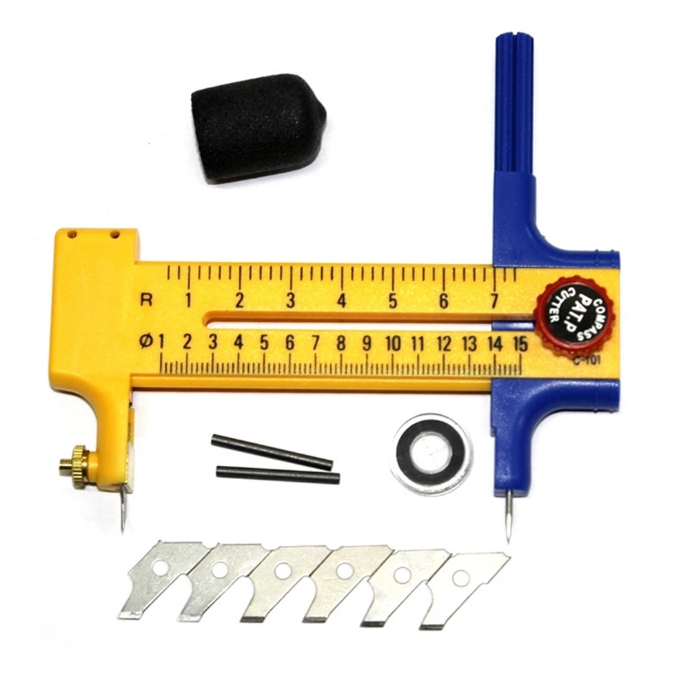 2025 Trend Compass Circle Cutter Circular Cutting Tool Adjustable Compass Circle Cutter Cortador Circular Circle Cutter