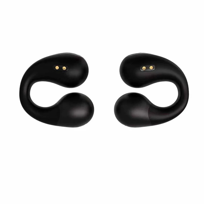 Bluetooth Earphones Clip On Ear Style Earcuffs 5.3 Conduction Bluetooth Earring Wireless Ear Bone Black