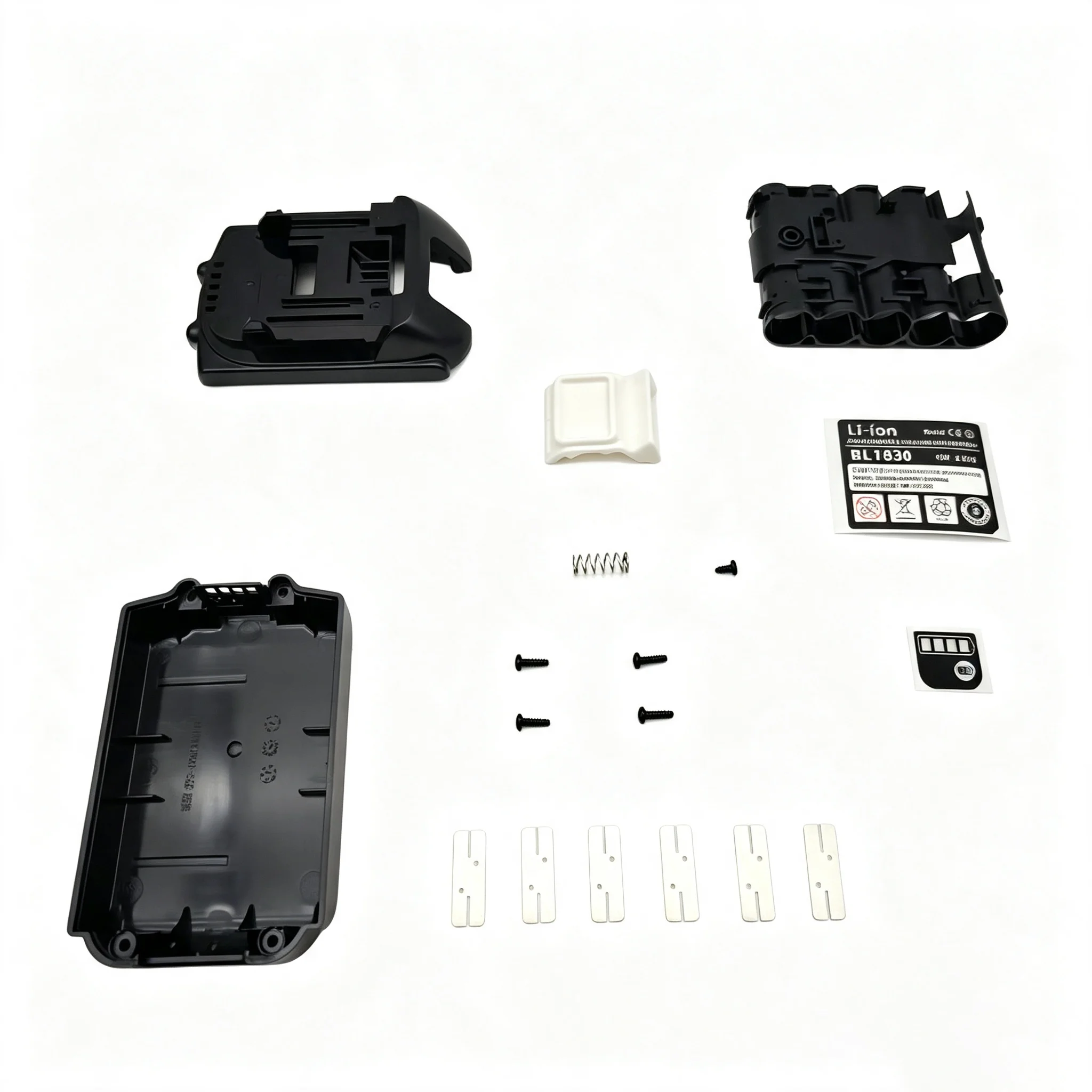 5X18650 BMS Balanced Charging Circuit Board BL1820B Lithium Battery Case PCBA LED Key Label Box For Makita 18V BL1815 BL1830