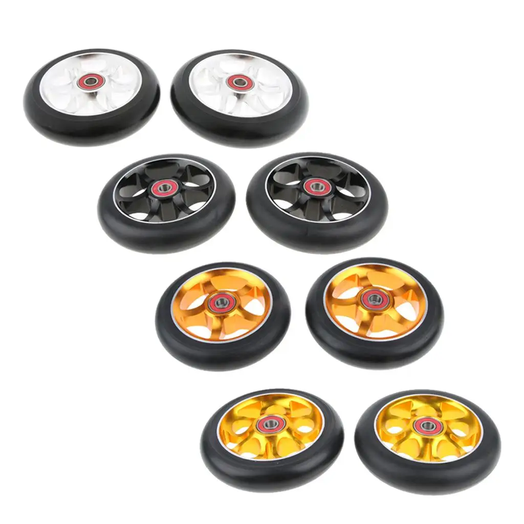 1 Pair Scooter Wheels with Bearings for Adults And Children 110