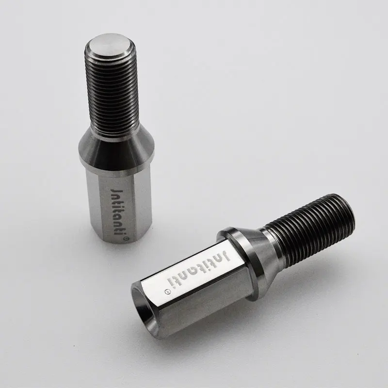 Jntitanti cone seat long head Gr.5 titanium hub bolt wheel bolt M14*1.25*28-45mm for BMW MINI Rolls-royces racing