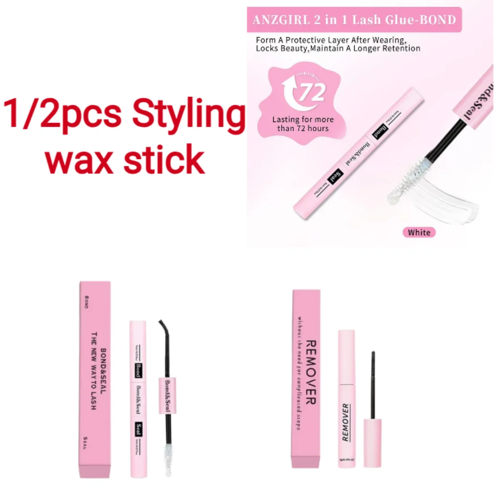 Kit de Accesorios para Pestañas Postizas (1/2 Piezas), Rímel de Larga Duración, Pegamento para Pestañas, Removedor de Pegamento para Pestañas, Cosmético de Doble Cabeza