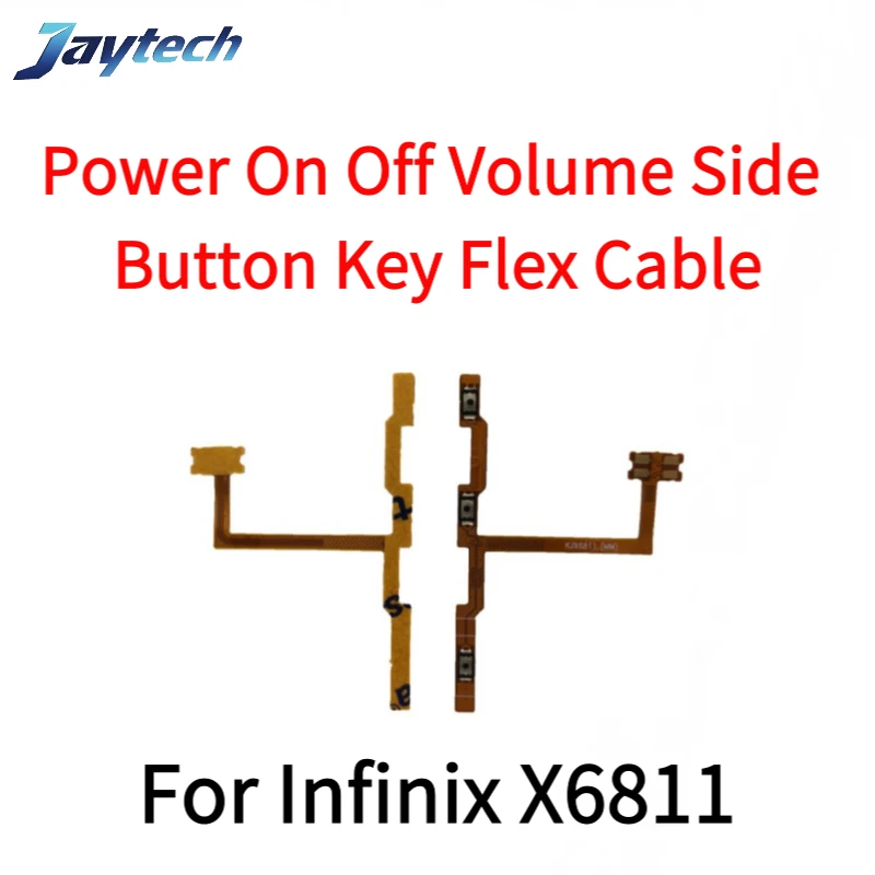 10 peças para infinix x680 x687 x689 x6810 x6811 x6812 x6815 x6815c x6817 x6820 5g botão de volume interruptor liga/desliga flex