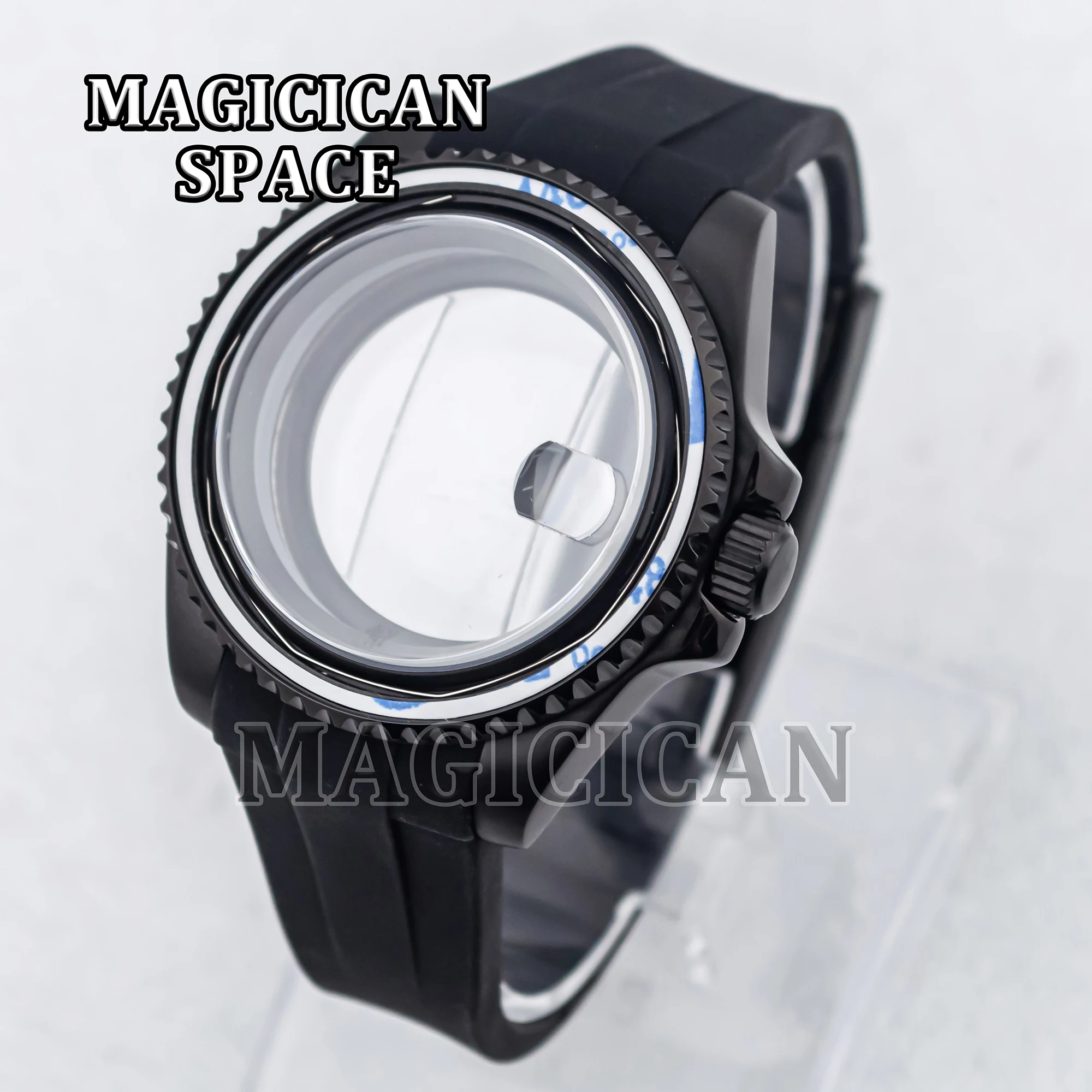 NH35 Case Rubber Strap Waterproof Case fit SUB GMT 28.5mm Dial Modification Watch Accessories for NH34/NH35/NH36 Movement