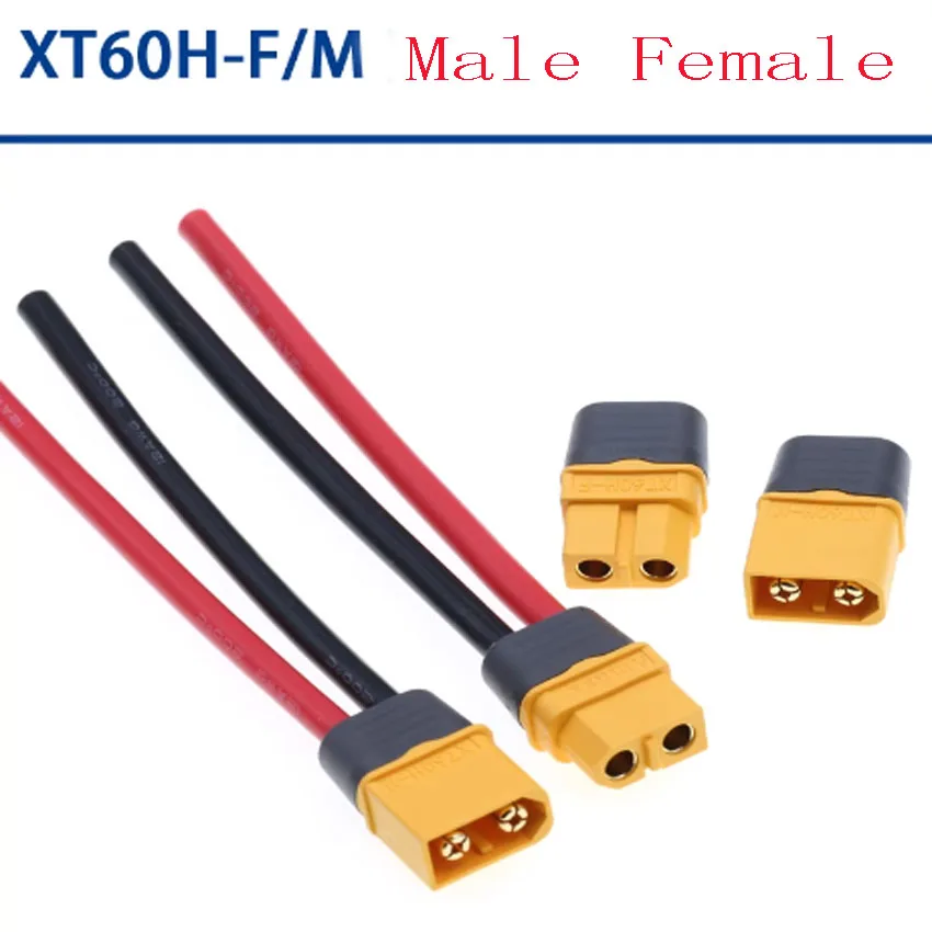 XT60H UAV Lithium Battery Charging Extension Cable XT60H-F To XT60H-M/Male To Female Conversion Plug 10CM/20CM/30CM/40CM/50CM