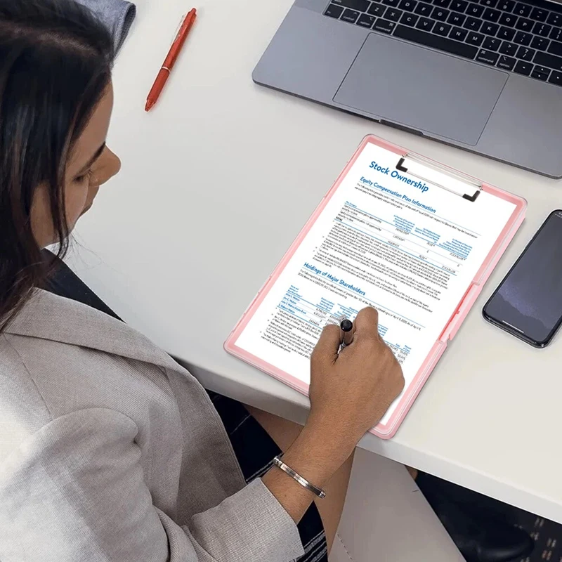 Clipboard A4 With Storage Compartment,Folder Breastfeeding Clipboards Side Opening Portable Writing Clipboard