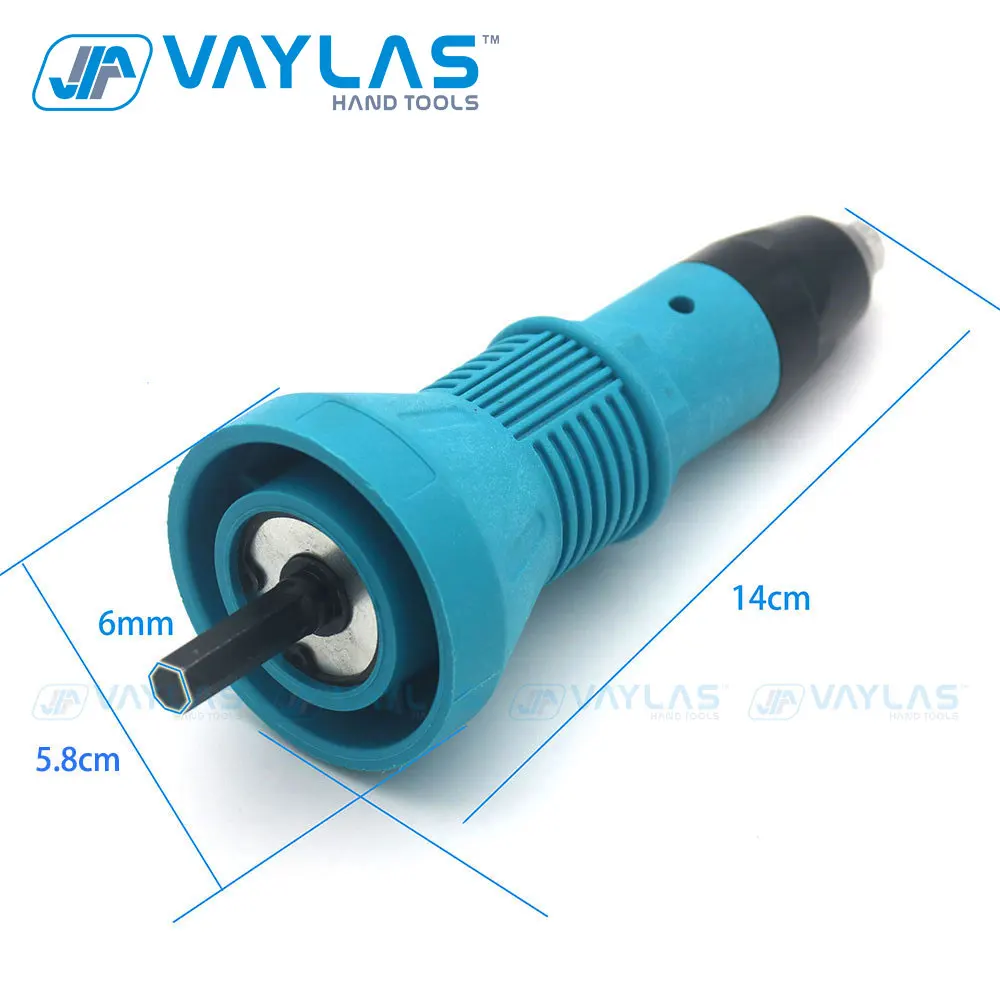 Electric Pull Rivet Gun Tools Set Red/Blue Riveting Nut Drill Adapter Kit 2.4mm-4.8mm Workshop Nail Riveting Metal Supplies