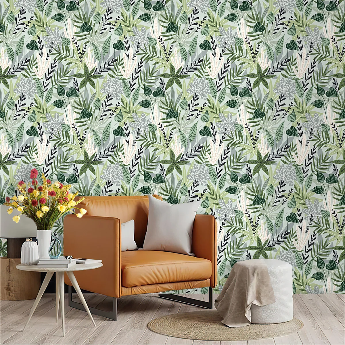 

Tropical Wallpaper Peel and Stick Palm Leaves Removable Stick on Home Decor