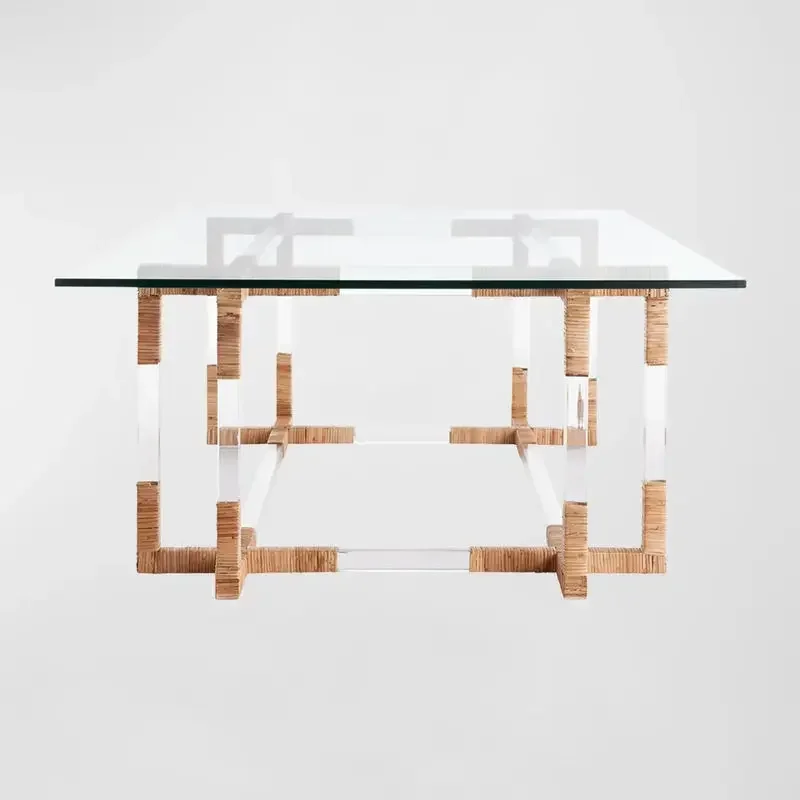 

Современный простой прозрачный обеденный стол из плексигласа, пластиковый роскошный обеденный стол, акриловый обеденный стол