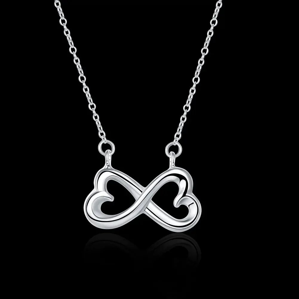 Charm 925 Sterling Silver Necklaces Jewelry 18 Inches Fashion Charms Necklace for Women Christmas Gifts wedding Fine