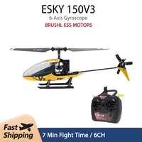 Esky 150v3 Remote Control Helicopter Model Children's Toy Tumble Resistant Mini 6-axis Gyroscope Single-paddle Exercise