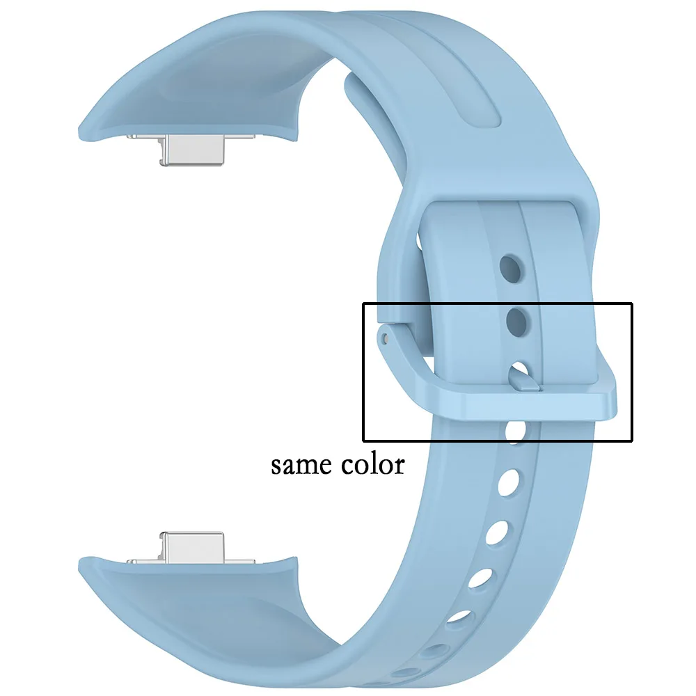 Redmi Watch 5用の耐久性とソフトシリコンのリストバンド,同じ色のバックル付きの高品質のストラップ