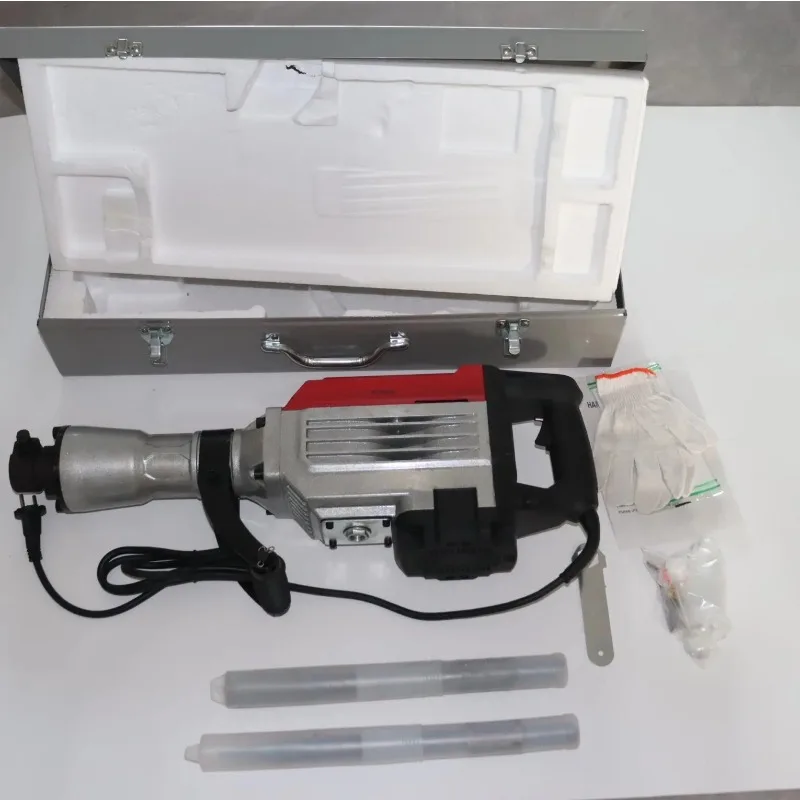 Demolition Jack Hammer Concrete Breaker 4500W Electric Hammer 2 Chisel Bits Powerful Demolition Drills & Hammers