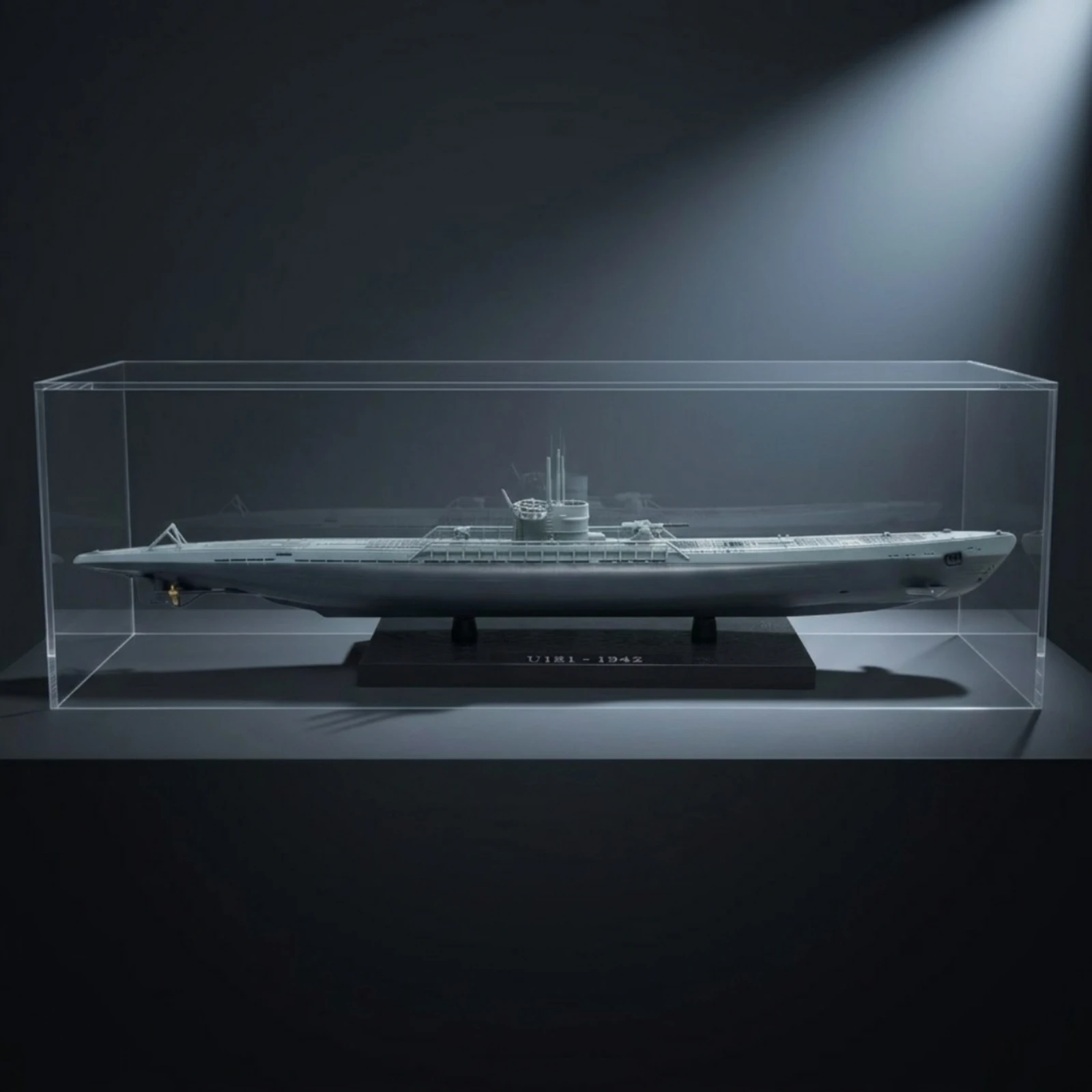 Undersea Vessel Model with Display Base Style Tabletop Undersea Vessel Model Miniature Premium for Collectors, Shelf, Desk view 5
