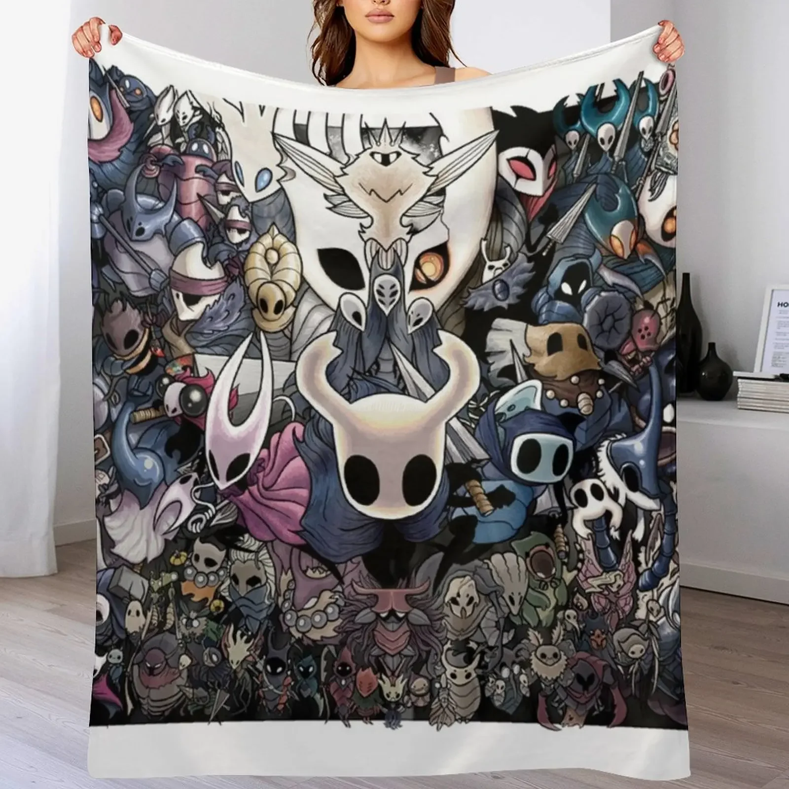 

hollowknight Throw Blanket Men's Soft Warm Throw Blanket for Couch