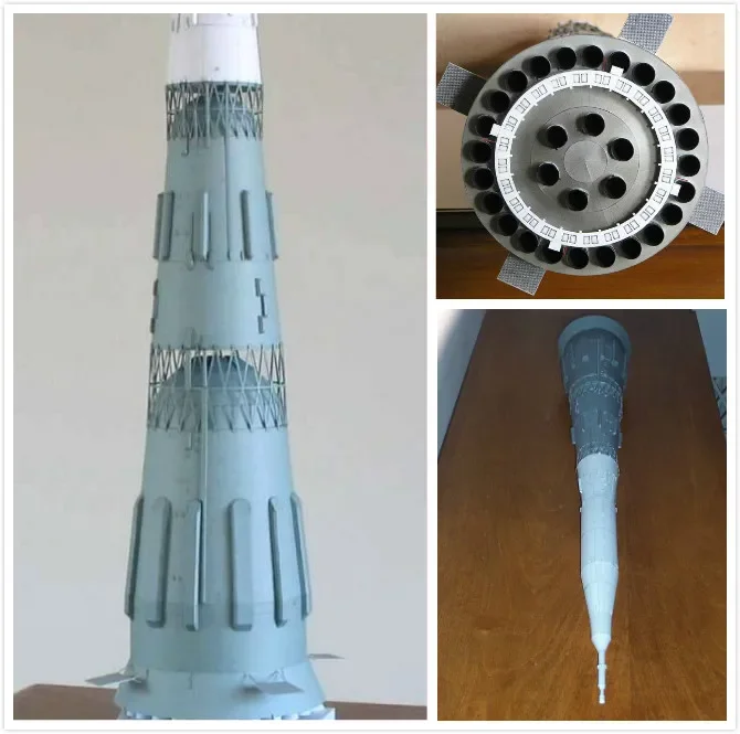 Soviet N-1 Launch Vehicle Rocket 3D High Simulation Space Paper Model Handmade Toy