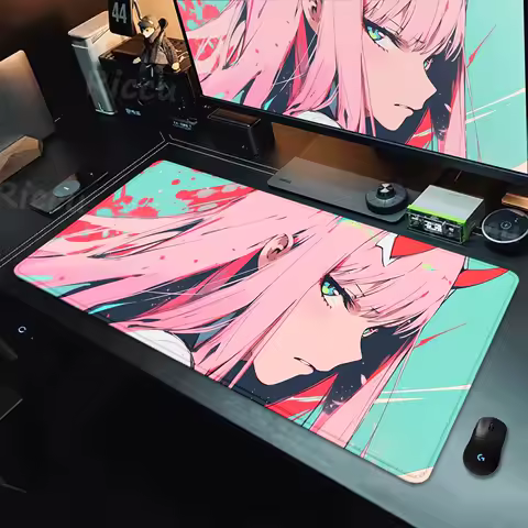 Large Anime Mouse Pad Darling in the FranXX 02 Gaming Mousepad Big Mouse Mat Zero Two XXL 90x40 HD Print Keyboard Pads Desm Mat