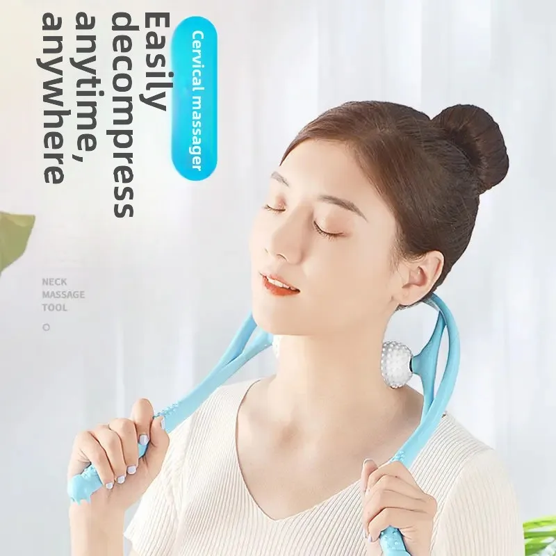 Multifunctional Neck Massage Instrument Manual Cervical Pillow Topper Waist Belt Shoulder Neck Clamp Home Use Decompressor