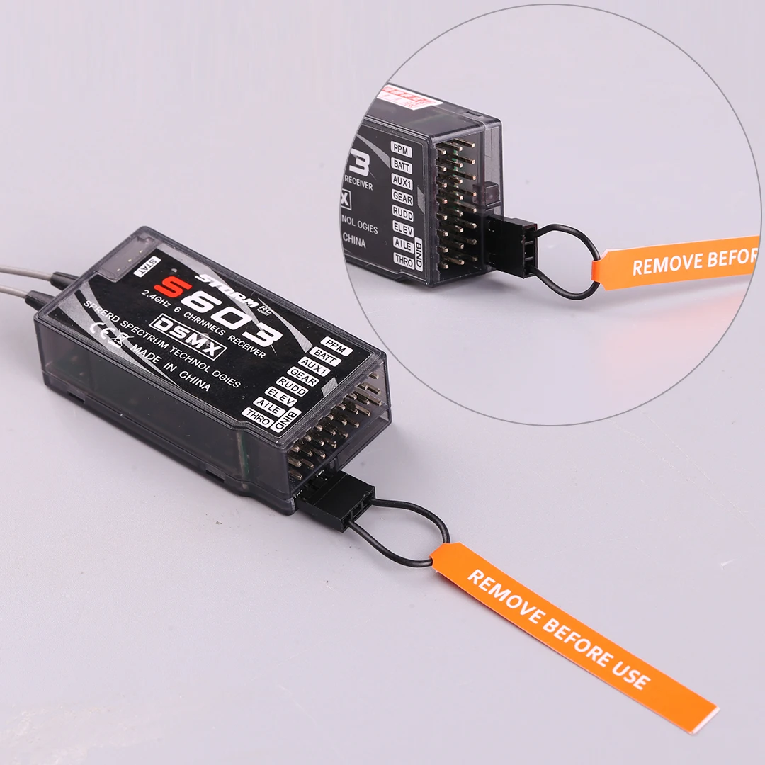 

S603 6CH 2.4G Receiver for RC Airplane Compatible with DX6i JR DX7 PPM - Quadcopter Helicopter Control System DSMX