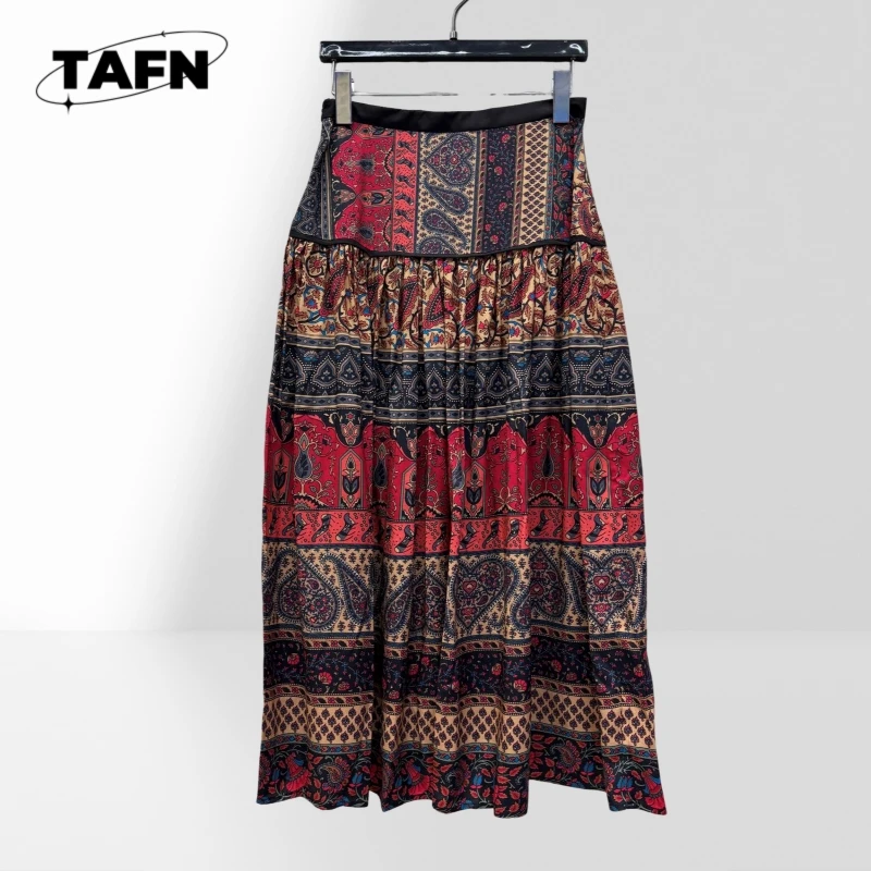

25 New Ethnic Style Elements Pleated Design Skirt Casual Jersey Skirt – Soft & Stretchy Fabric for Maximum Comfort AE1832