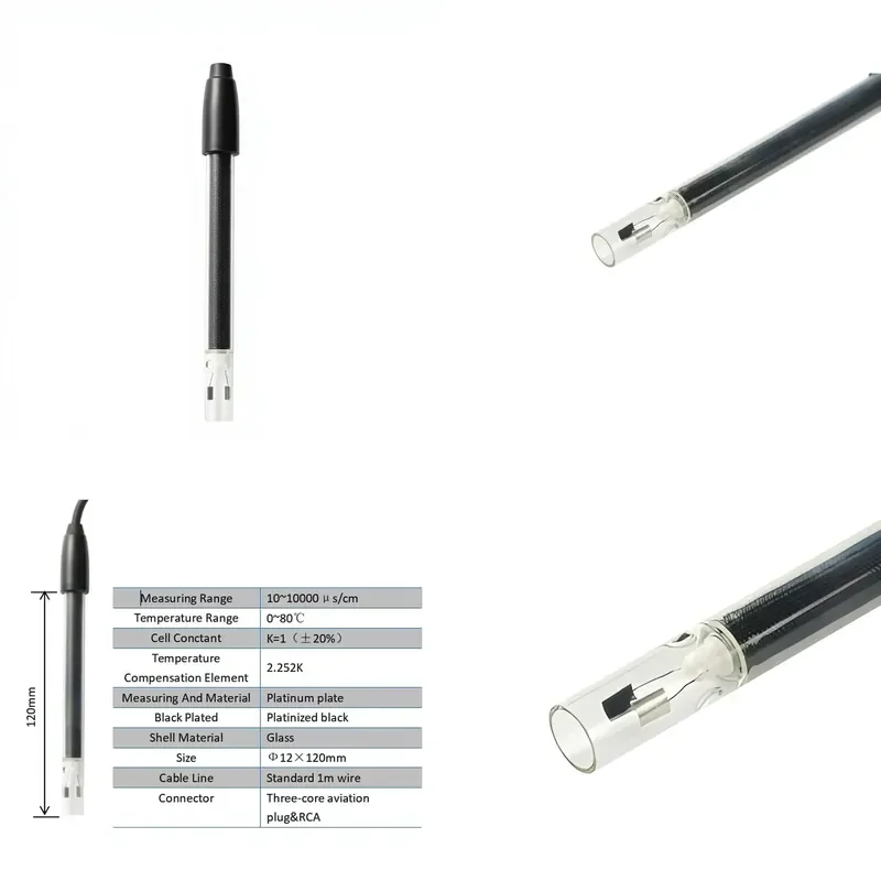 for  Transparent Conductivity Electrode Sensor Glass Probe  Water Quality Testing