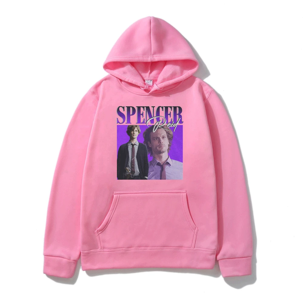 Spencer Reid Graphic Hoodie Men Fashion Hip Hop Oversized Tops Harajuku Vintage Hooded Sweatshirt 2022 New Streetwear Pullover