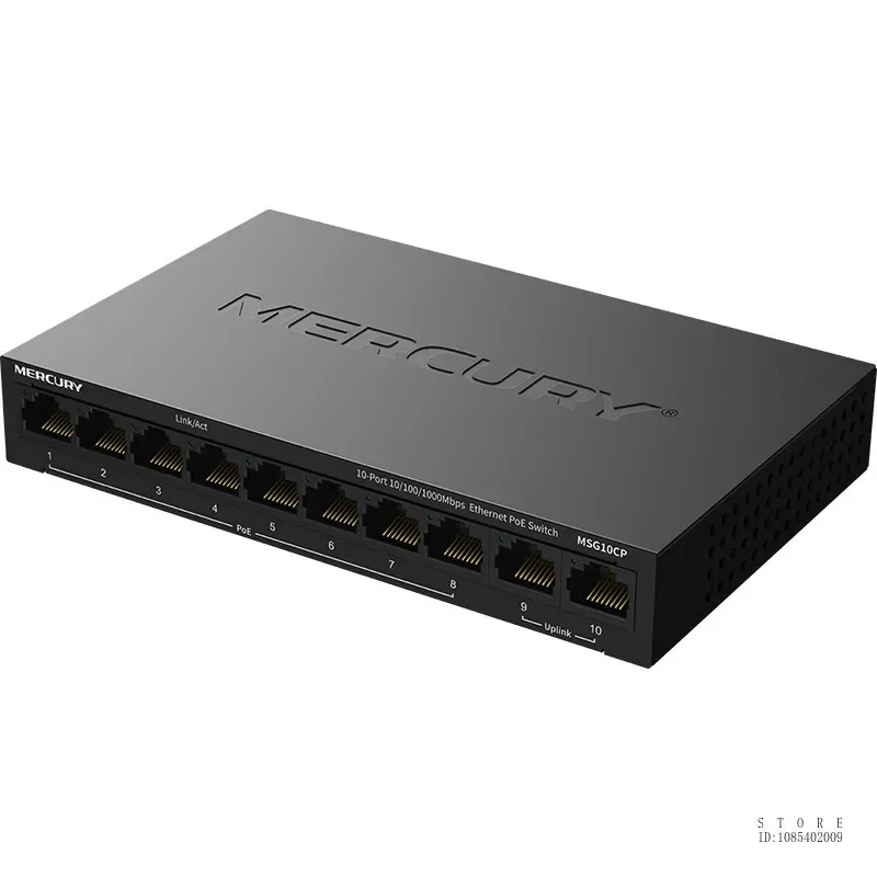 Imagem -03 - Mercury-switch Poe Plug And Play Divisor de Linha de Rede Divisor de Linha de Rede 10 Portas Portas 85w 2gigabit Uplink Ports Msg10cp