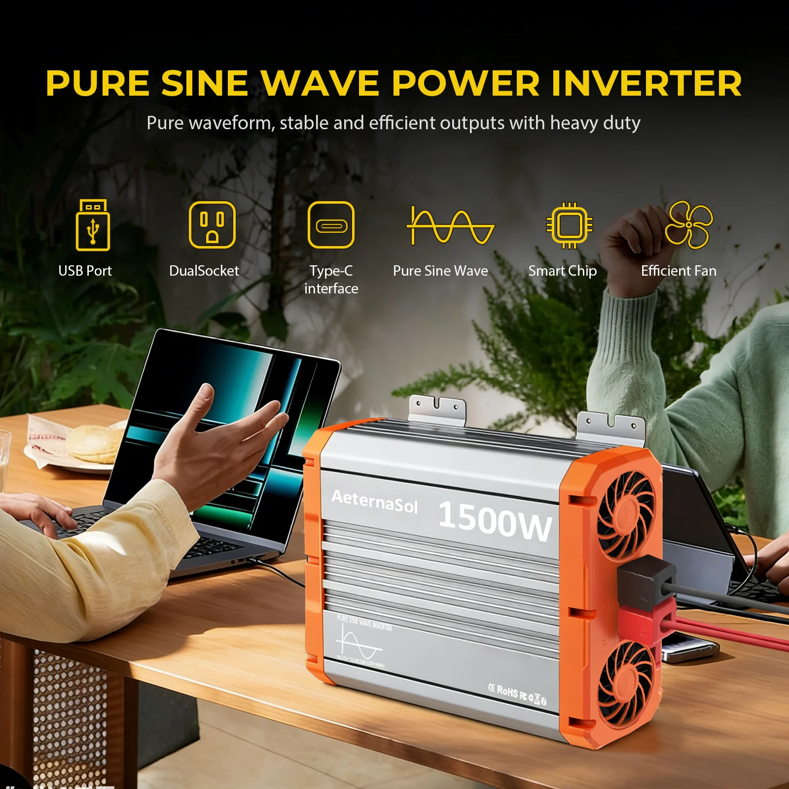 Inverter Pure Sine Wave 60Hz 120V 3000W - Pure Sine Wave Inverter 1500W DC