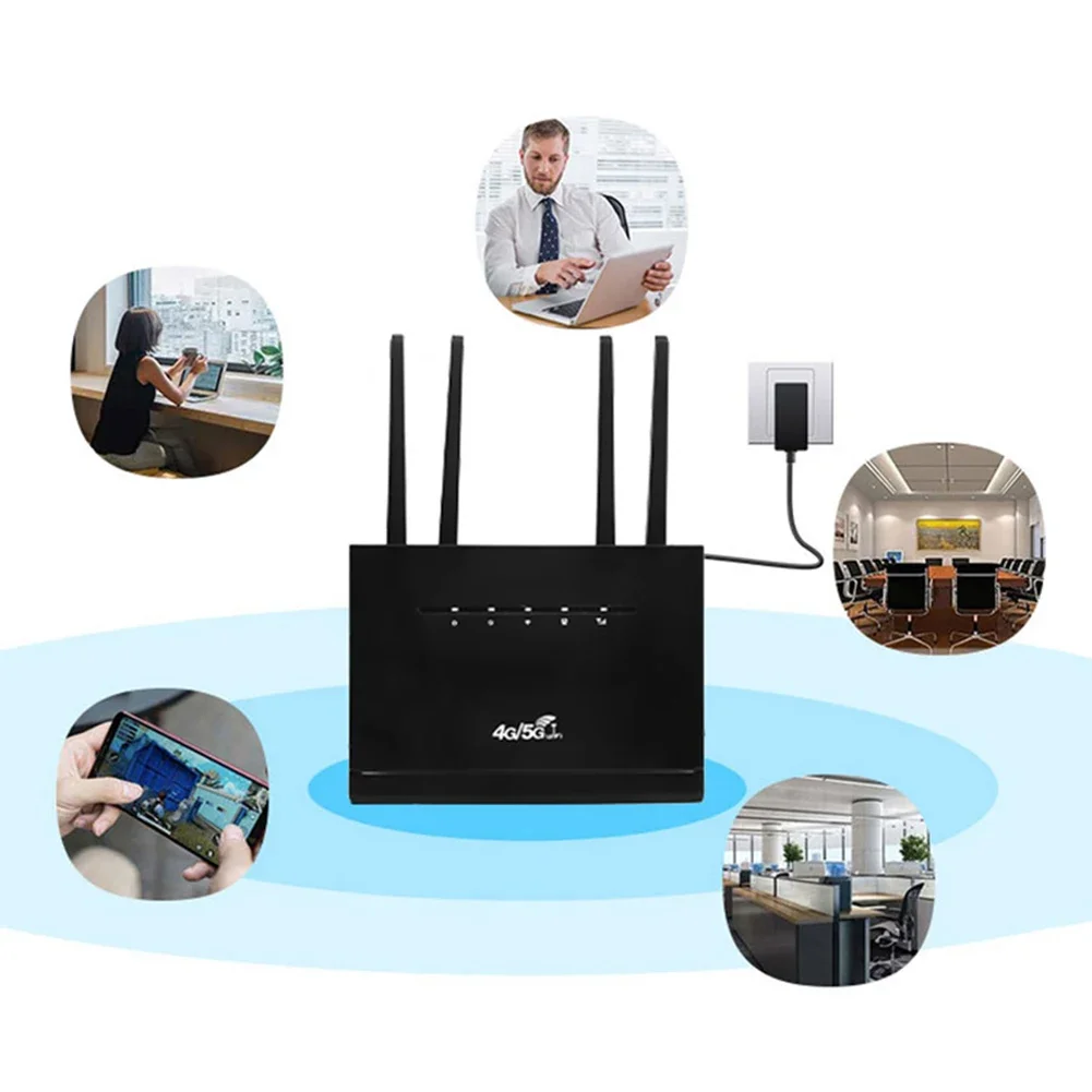 4G CPE Router 4G WIFI Router RJ45 WAN LAN with SIM Card Slot Wireless Modem Support 32 Users Wireless Internet Router for Home