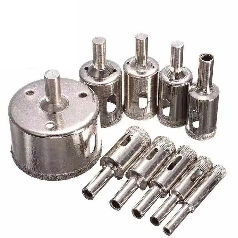Ferramenta de broca revestida com diamante para vidro, cerâmica, mármore, serra, granito, cortador de telha, cortador de furos, ferramentas de corte, 6-70mm
