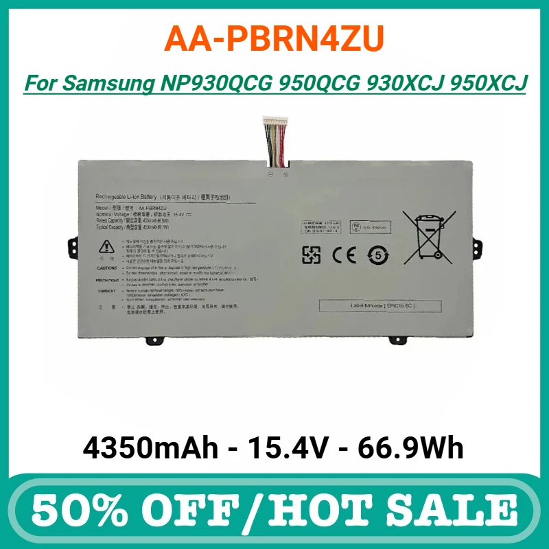 

AA-PBRN4ZU 15.4V 66.9Wh Laptop Battery for Samsung NP950QCG 930XCJ 930QCJ 930QCG 950XCJ 950QCJ AAPBPN42U High Qualty Bateria
