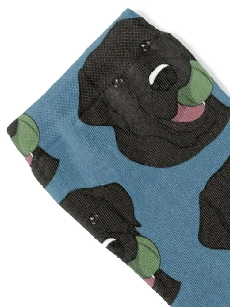 Black Labrador with Ball Socks retro valentine gift ideas Socks Woman Men's