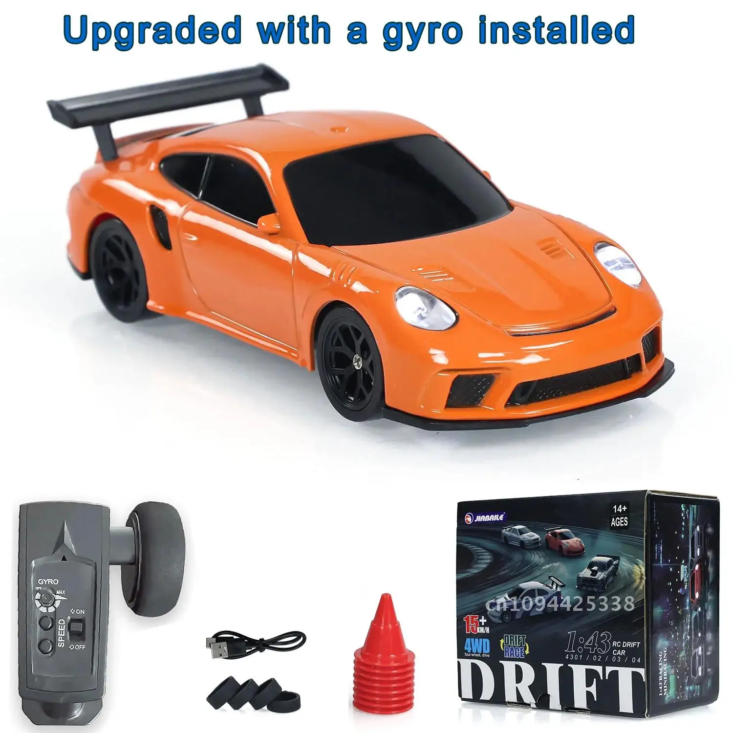 Toys 1/43 Scale RTR High-Speed RC Drift Race Car Gyro 4WD Ready to Go Mini Car Vehicle Painted Finished Model Toy for Boys Gifts