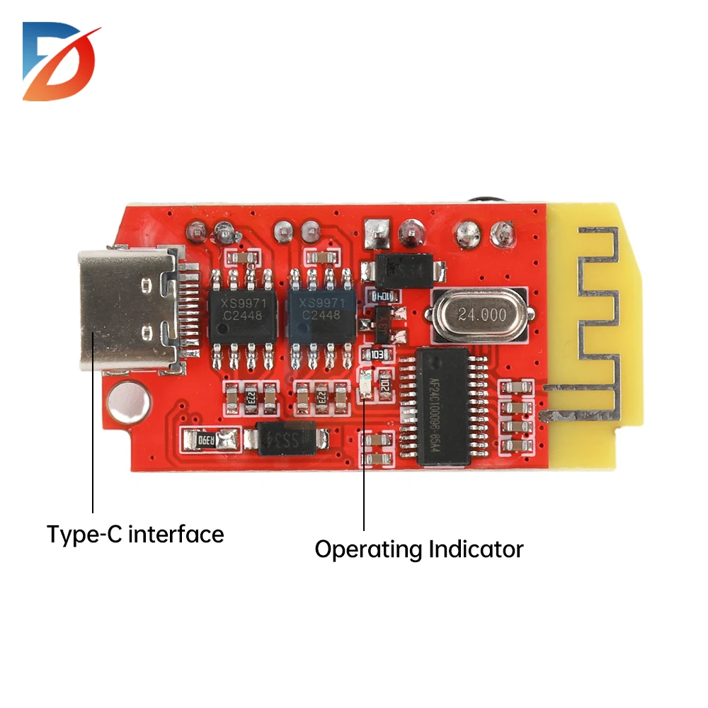 Placa amplificadora CT14 Bluetooth 5,2 DC 3,7-5V 5W + 5W módulo de audio DIY Altavoz Bluetooth módulo de audio modificado Micro USB TYPE-C