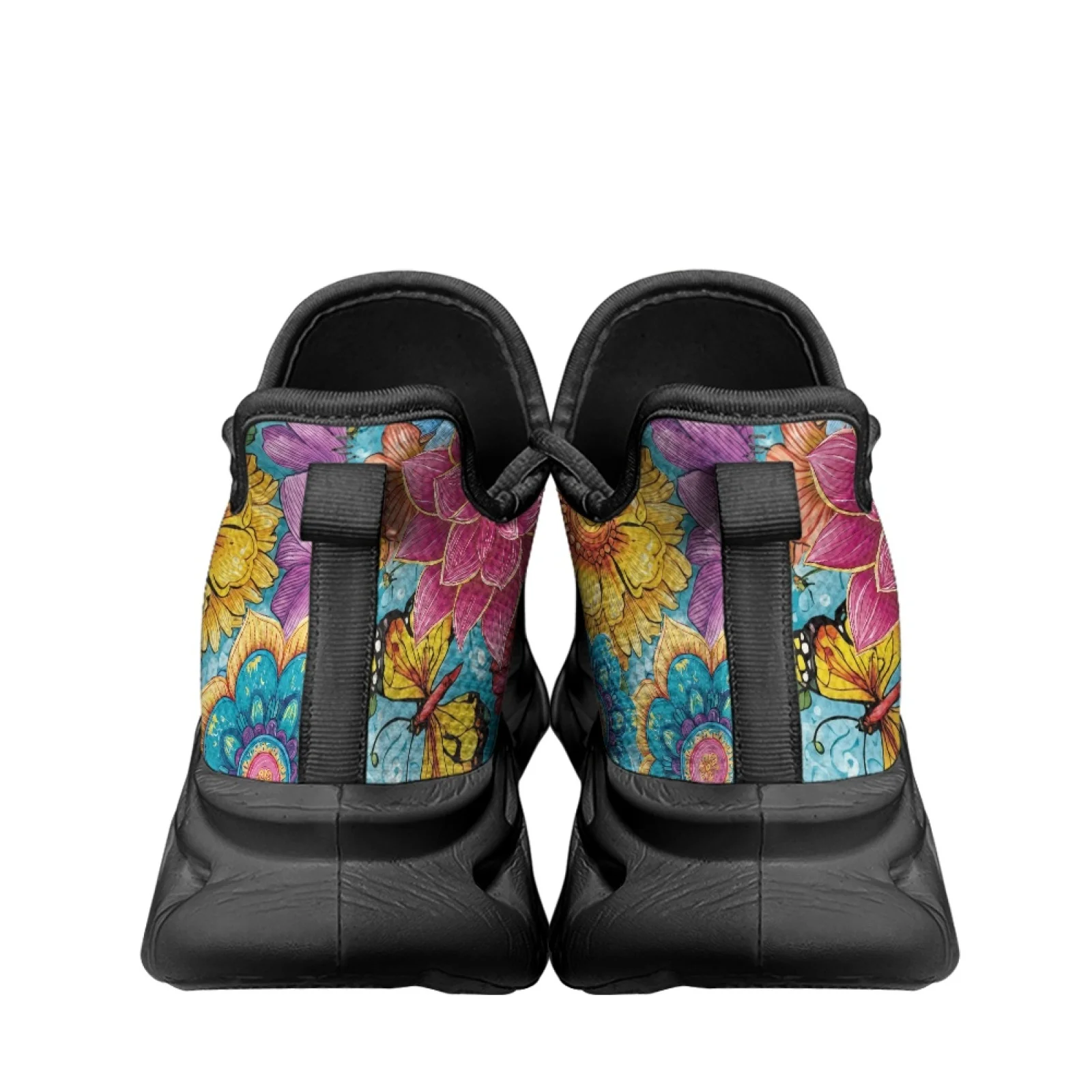PENSTROLL Flowers Pattern Soft Sole Running Shoes for Men Gym Mesh & EVA Men's Racing Shoes