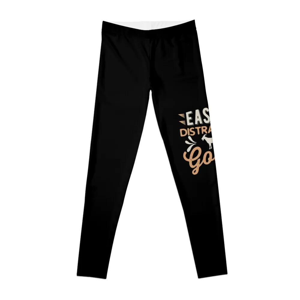 

Easily Distracted By Goats Leggings Women sports sports for gym sport pants Womens Leggings