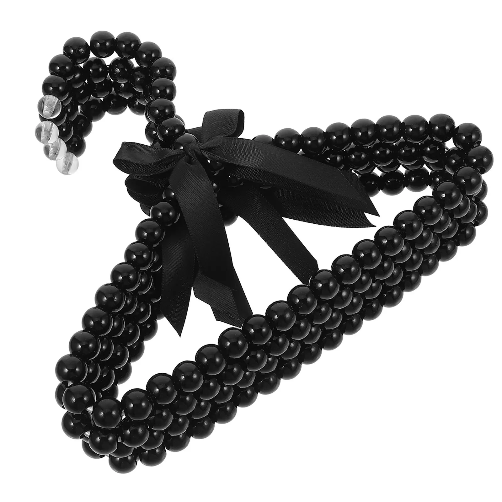 

4Pcs Pearl Bow Hanger Small 20cm Mini Beaded Clothes Rack for Baby Kids Pets Dog Cat Clothes Organizer Pet Dress Hanger