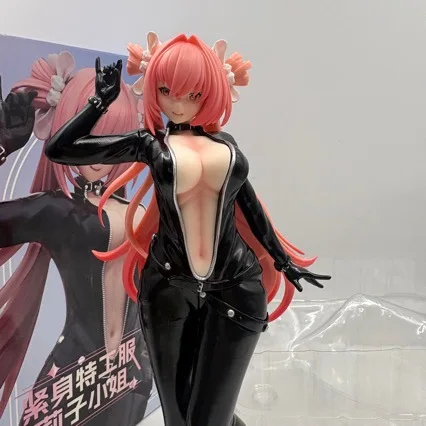 28 cm Agent en costume serré Miss Riko Figure fille Sexy Anime Figurine Pvc bureau décoration modèles Collection Statue jouets cadeaux de noël