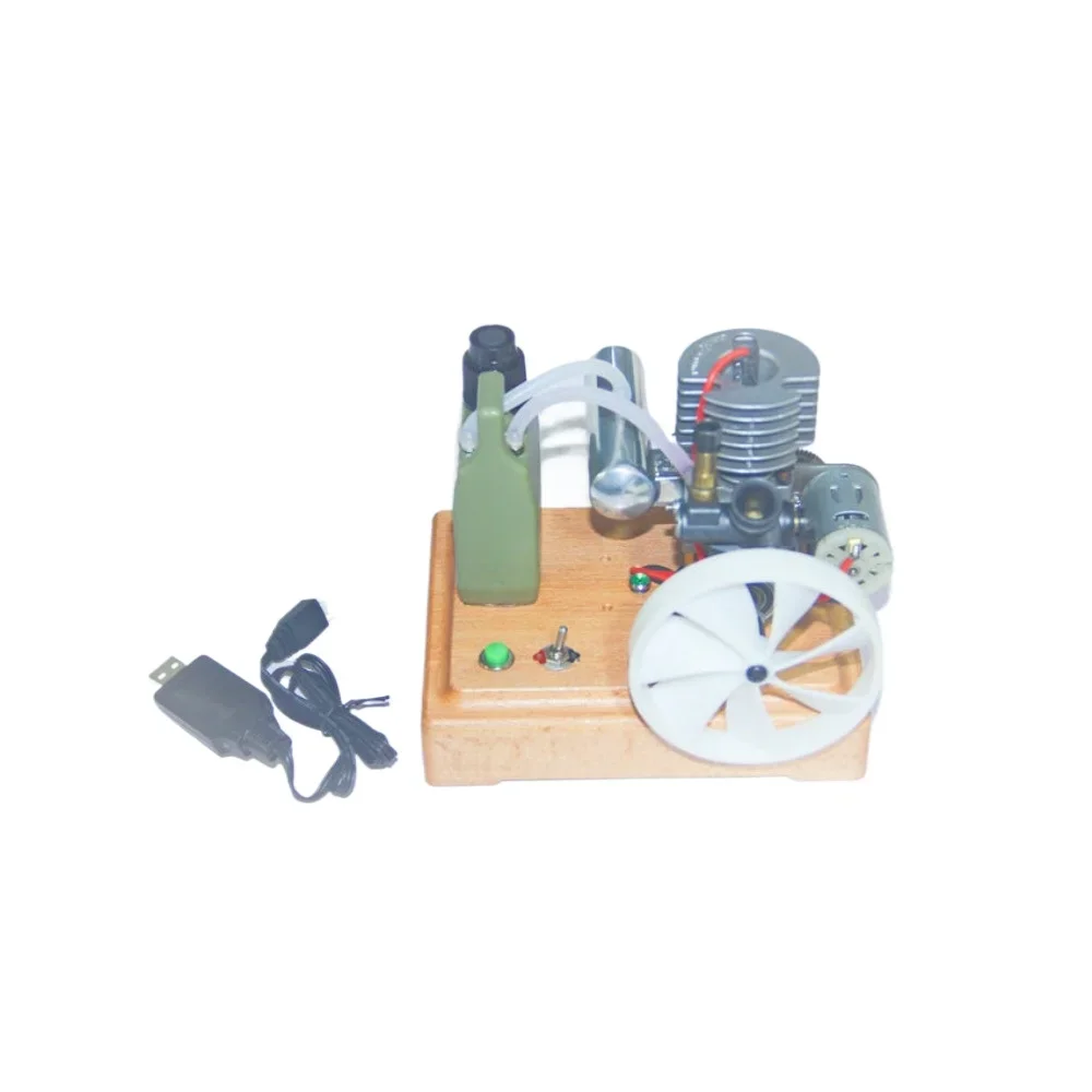 NF 15 Stage Methanol Engine Model One Button Electric Start Enlarged Flywheel Inertia Wheel Complete Metal Engine Model Set