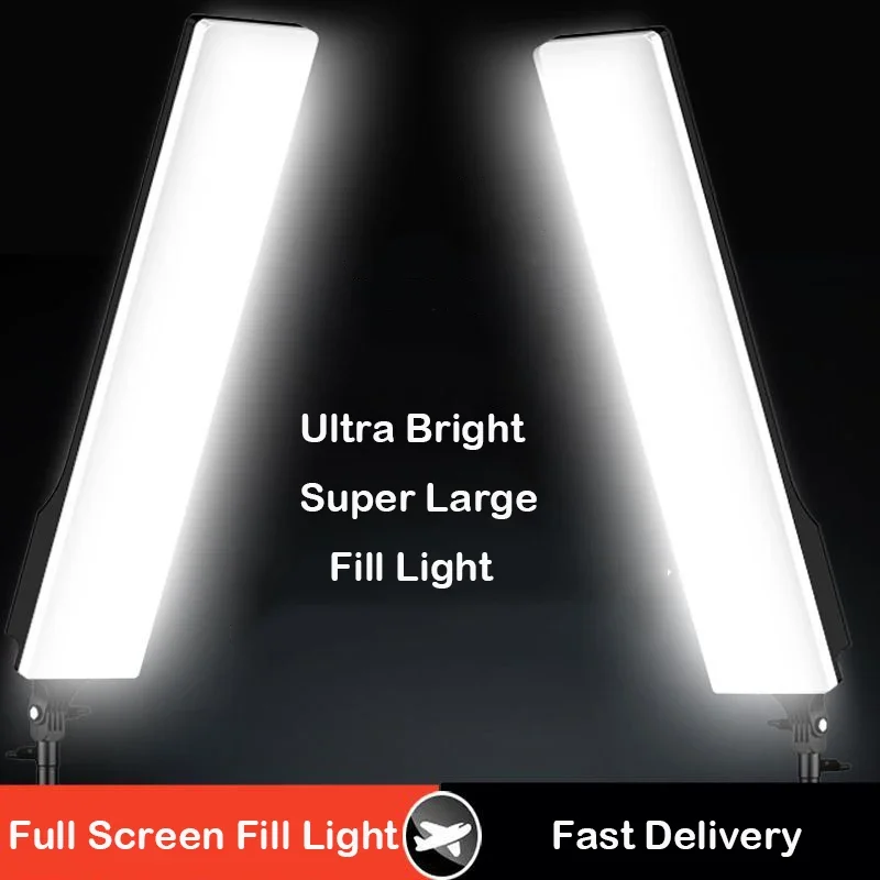 Panel de luz de relleno de vídeo LED, iluminación de fotografía, enchufe europeo de gran tamaño con soporte de trípode, brazo largo para transmisión en vivo y estudio fotográfico