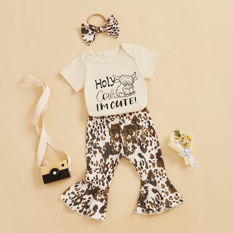 Toddler Girls Cute Summer Set Sleeveless Floral Print Romper with Ruffle Trim and Matching Bow Headband Adorable Outfit for