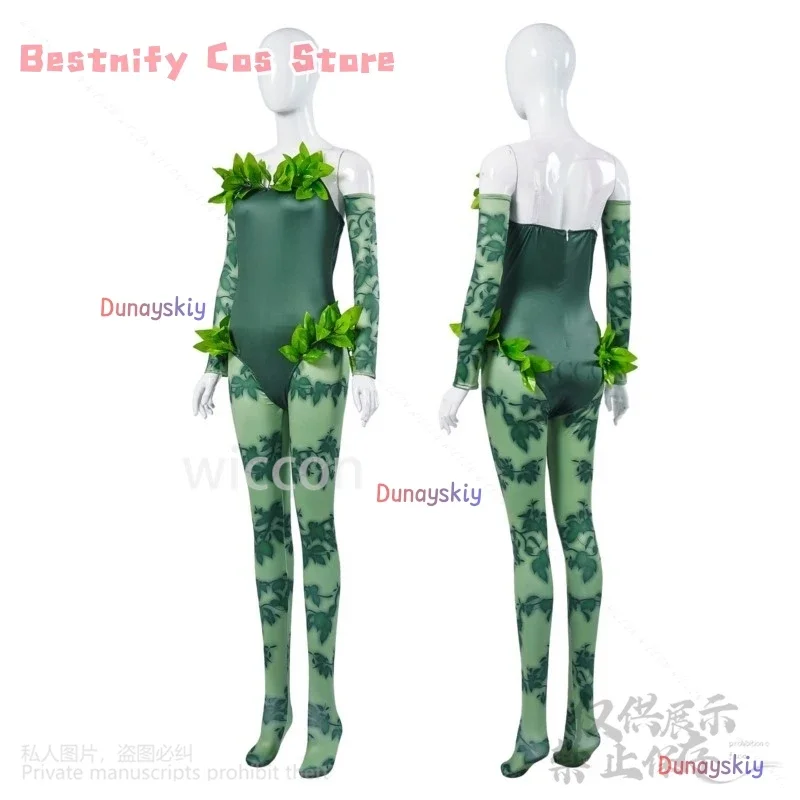 CosplayPamela Lillian Isley Poisonn Anime Cosplay Ivyy Costume Sexy Green Jumpsuit Bodysuit Bikini Jirai Kei Girls Woman Wig 코스프