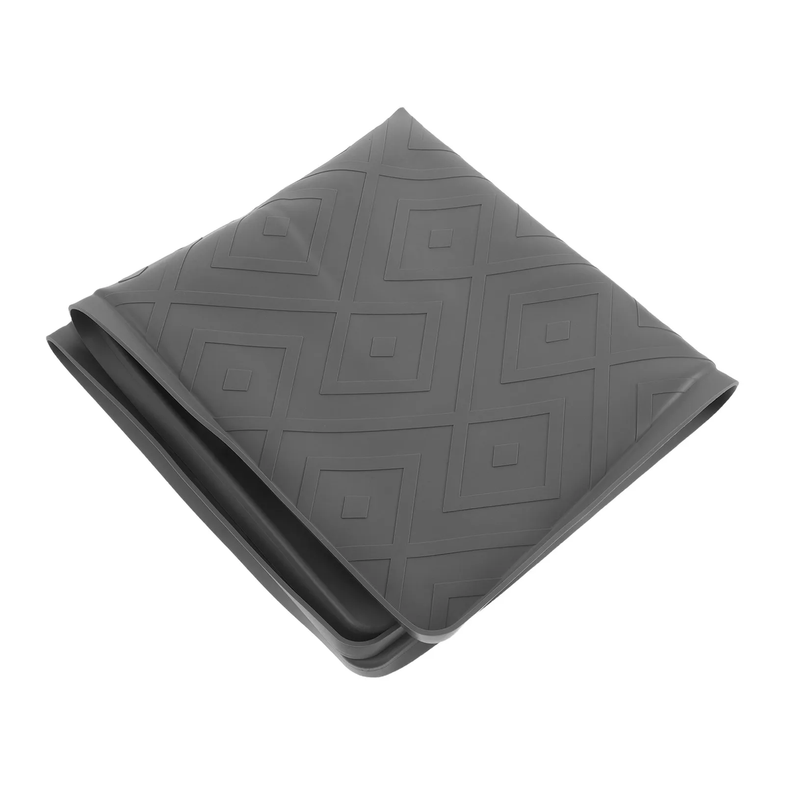 

20x20x0.2 Inch Silicone Refrigerator Drip Mat Spill Proof Edge Anti Slip Temperature Resistant Easy Clean for Small Fridge