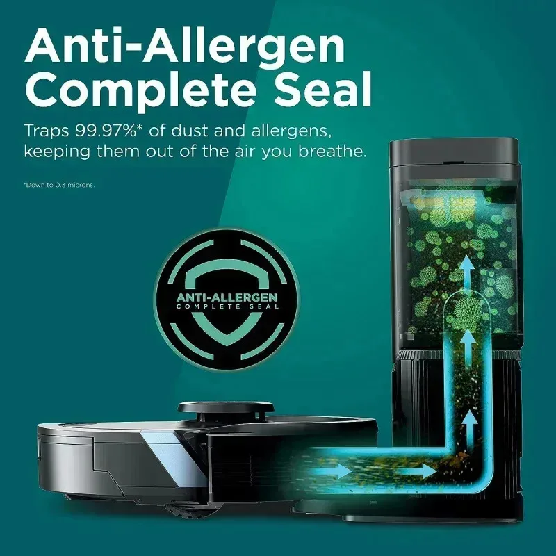 PMD4-shark Matrix plus 2in1 Robot Vacuum & Mop Sonic Mopping، Matrix Clean، رسم الخرائط المنزلية، قاعدة HEPA الفارغة الذاتية بدون كيس، Clea،