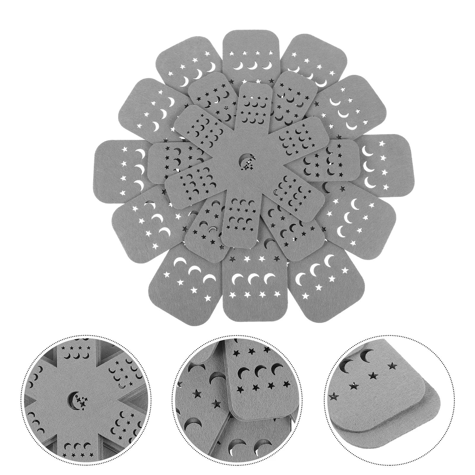 

12 pcs Anti-Slip Protection Pad Non-Woven Fabric Kitchen Trivet Heat-Resistant Plate Mat For Pots Pans Bowls Cookware