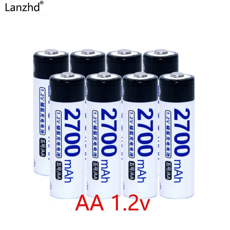 

AA rechargeable battery 2700mA Ni-MH batteries 1.2V battery in Actual High Capacity Batteries Cell For toy flashlight Cameras