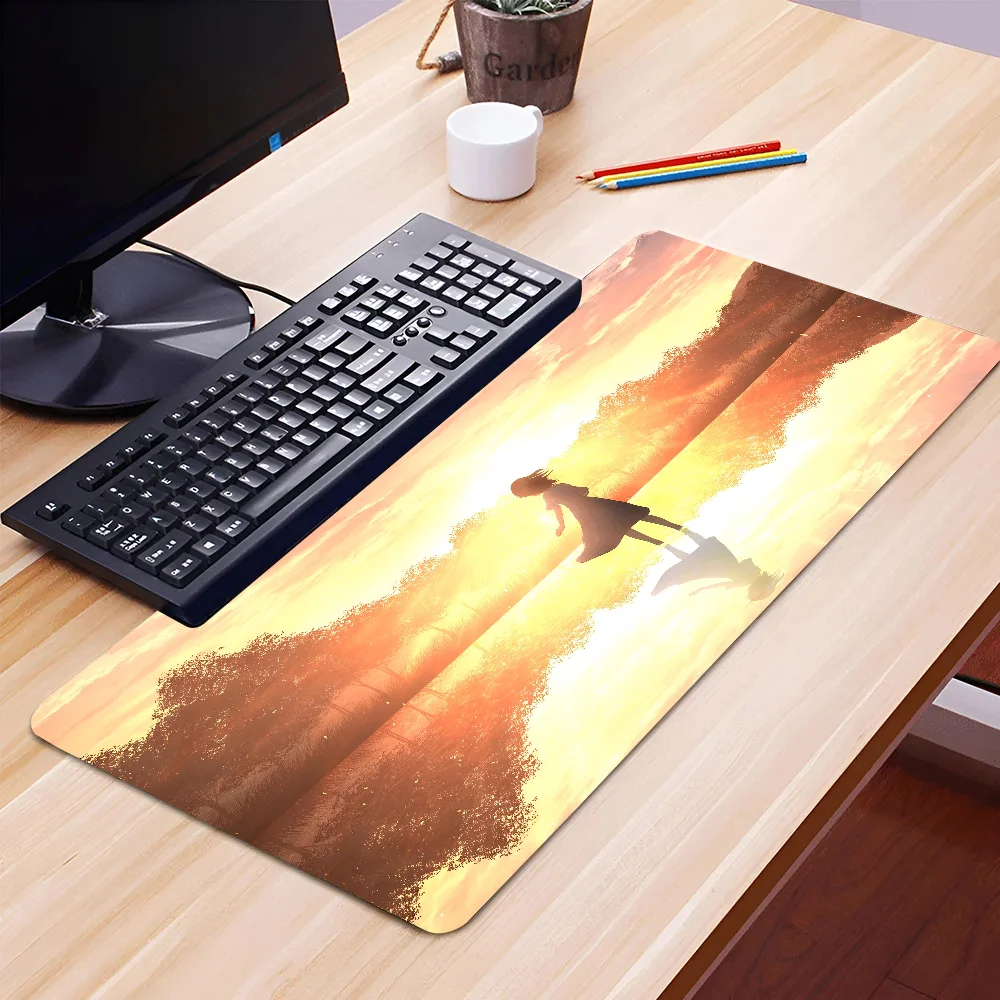 Anime S-Sunset Mousepad Non-slip Suitable For Office Computers Laptops E-sports Game Desk Mats XXL Keyboard