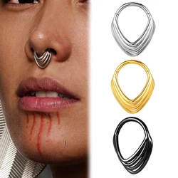 1PCS 16G Septum Jewelry Teardrop Septum ring Surgical Steel Daith Conch Rook Tragus Cartilage Earring Body Piercing Jewelry