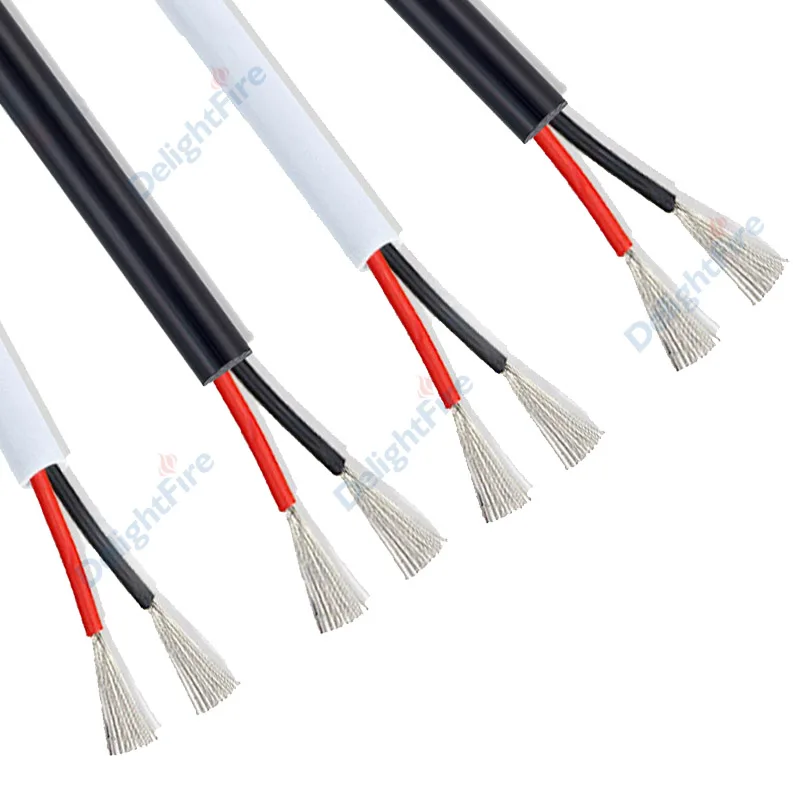 

2 Core Cable 28 26 24 22 20 18 16 AWG PVC Tinned Sheathed Wire Soft 12V LED Extension Wire For 3528 5050 LED Strip SMD COB Light