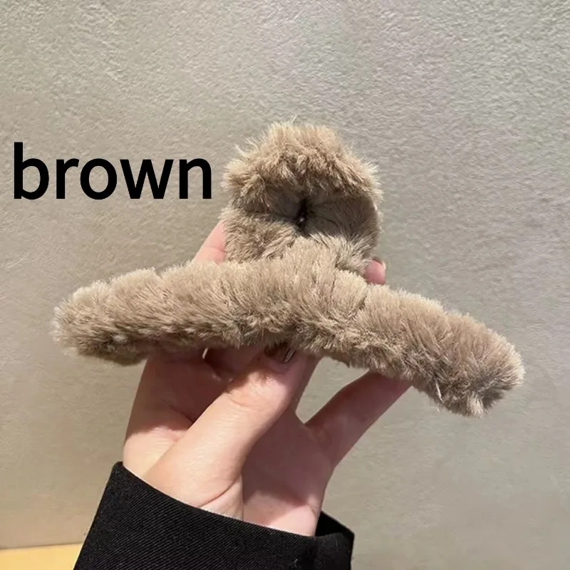 

"11cm Oversized Plush Hair Claw Clip Set - 10 Pcs Cute Korean Style, Soft & Chic for Women & Girls (Daily/School/Gifts)" ﻿